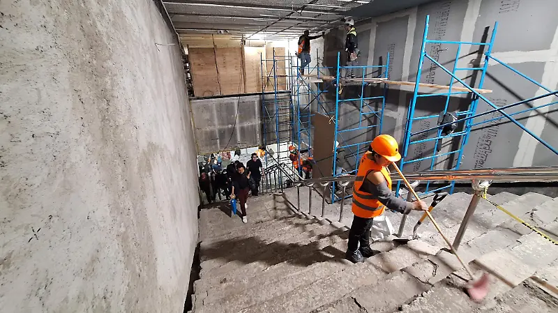 Avance de obras de remodelación de la línea 2 del metro previo al Mundial FIFA 2026